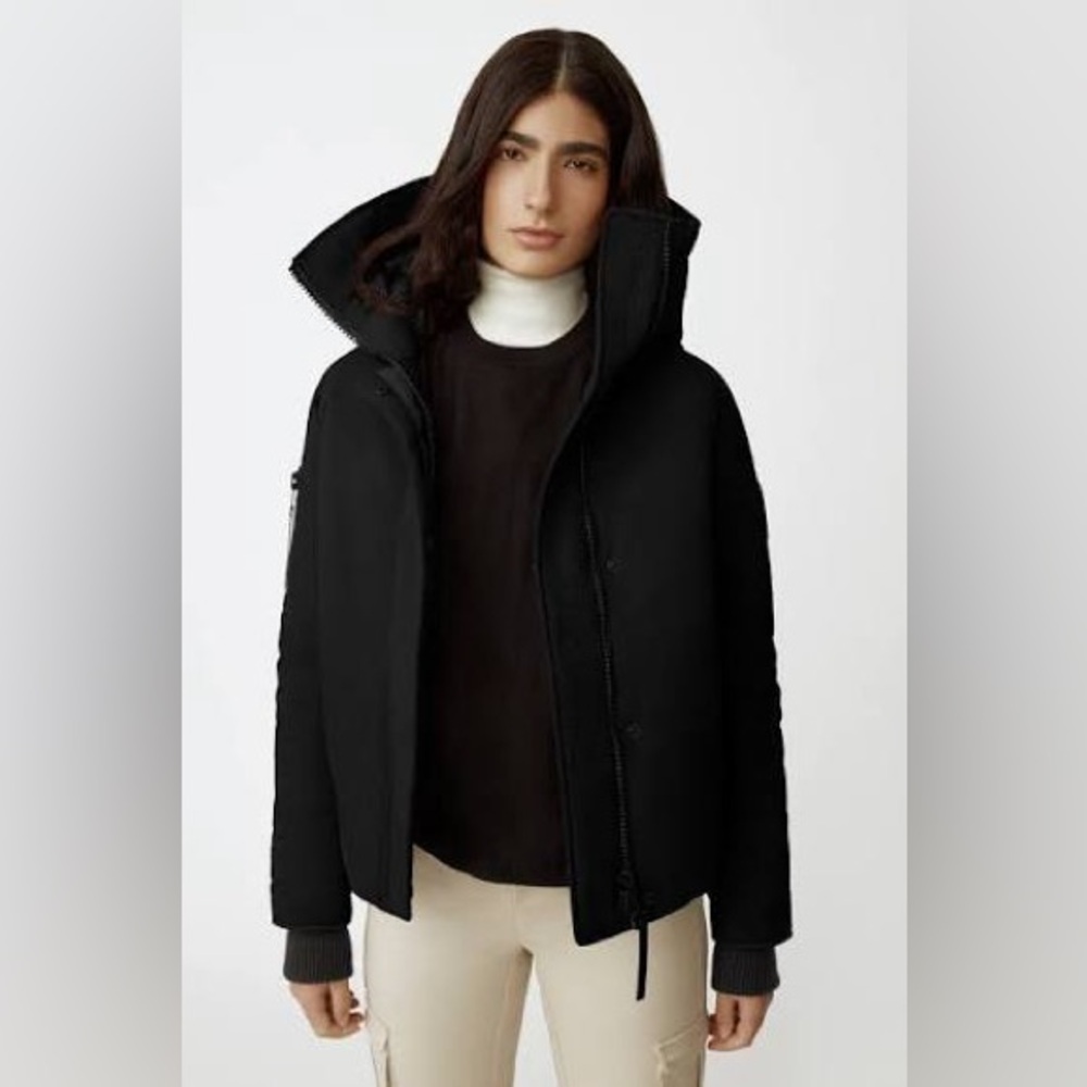 Canada Goose EVERLEIGH BOMBER PERFORMANCE SATIN - BLACK|XL
